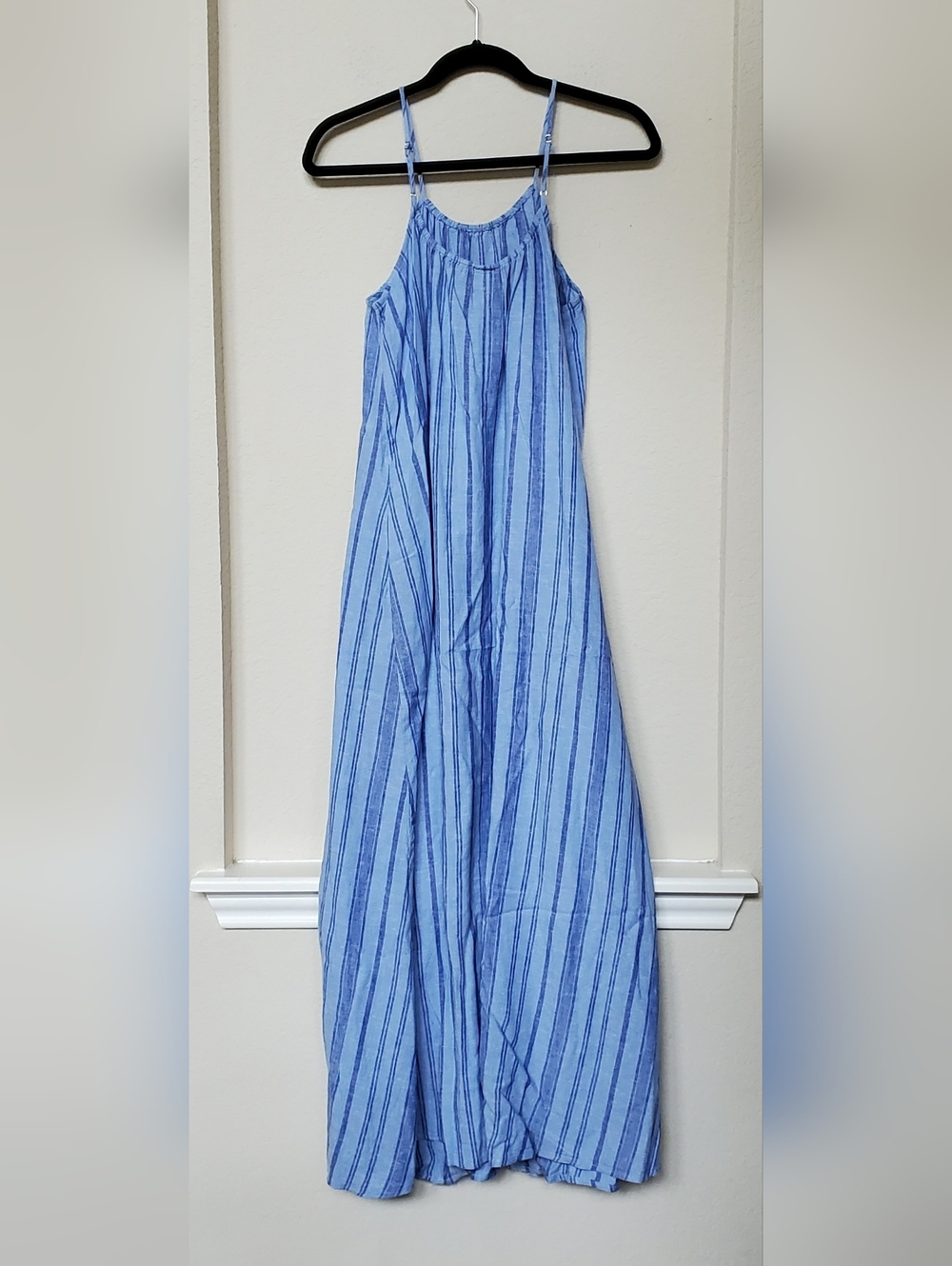 A New Day Spaghetti Strap Striped Maxi Dress. Size Small - Picture 3 of 5